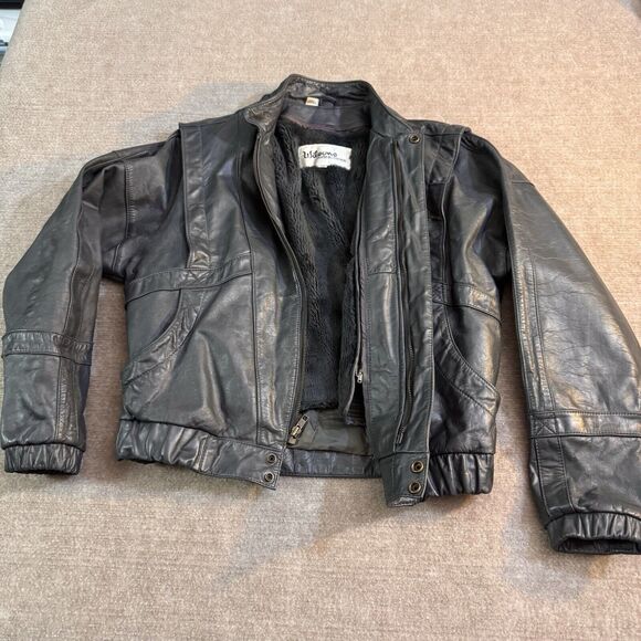 Vintage Wilson Suede Leather Mens‎ 38 Gray Leather Jacket Removable Lining 80s - Picture 1 of 12